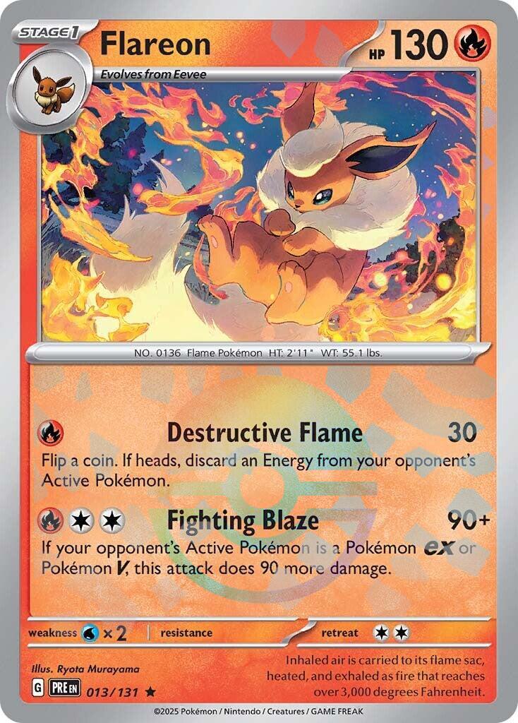 Flareon Pokeball - #13/131 - Pokémon Scarlet & Violet - Prismatic Evolution