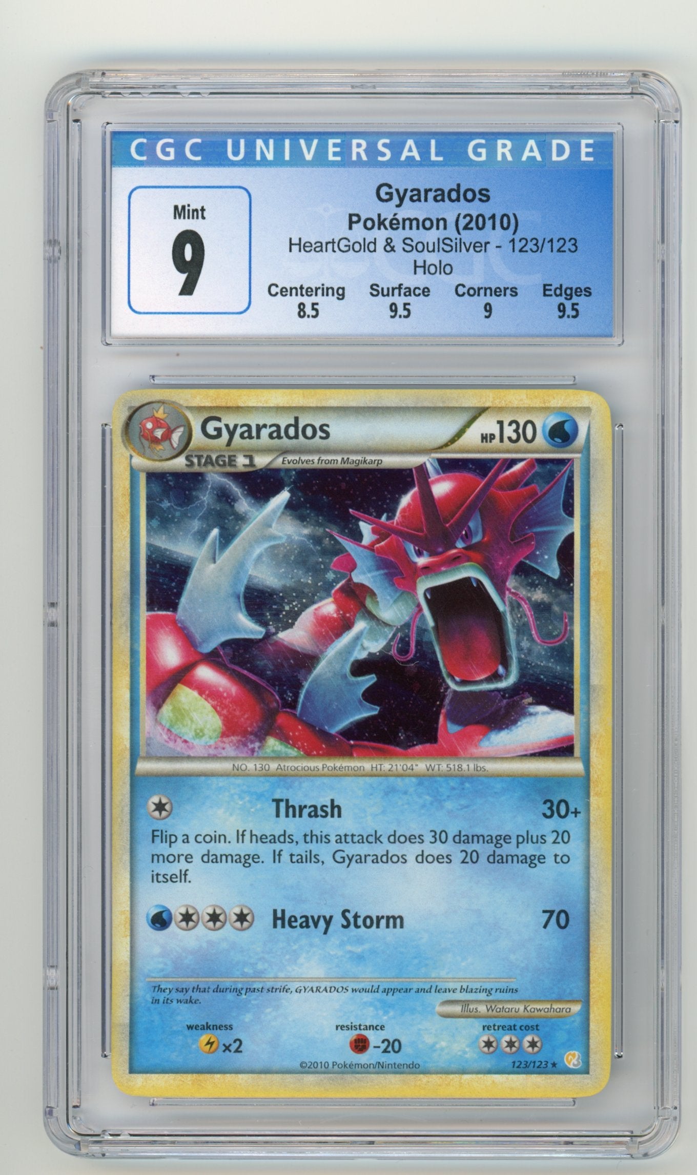 Gyarados Holo - #123/123 CGC 9 - Pokémon HeartGold & SoulSilver