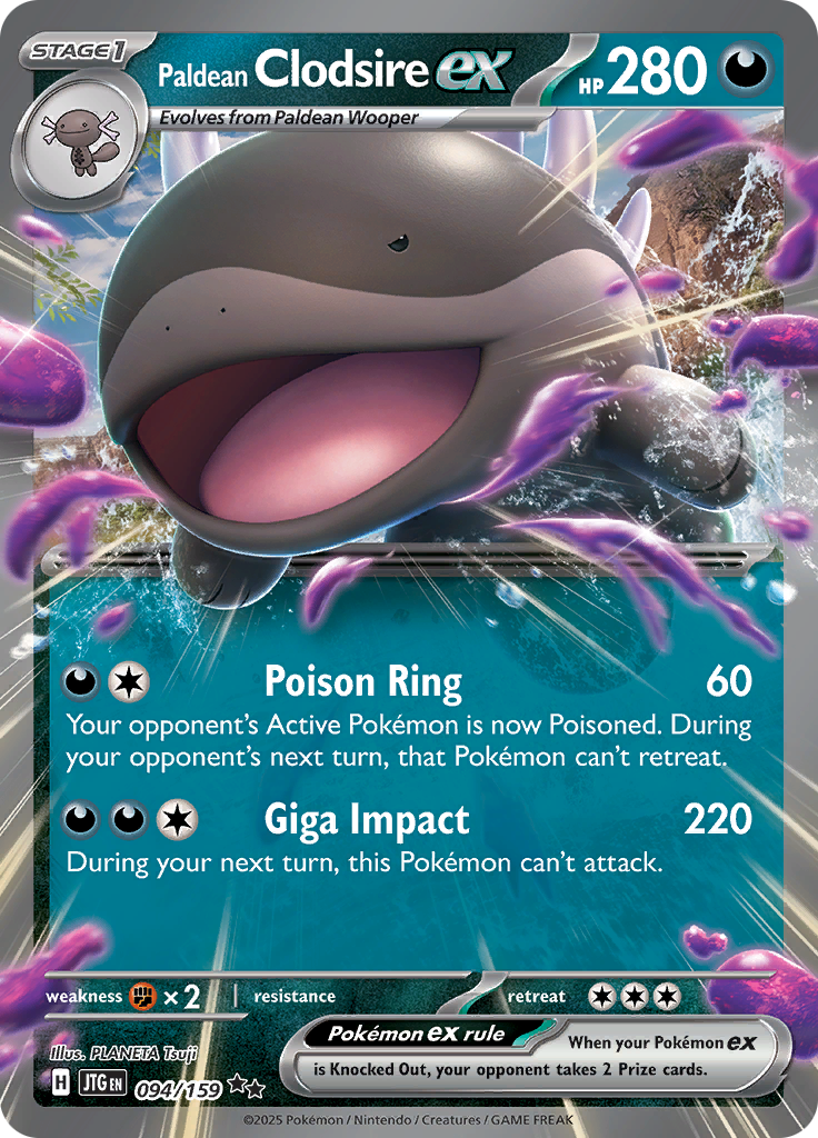 Paldean Clodsire ex - #94/159 - Pokémon Scarlet & Violet - Journey Together