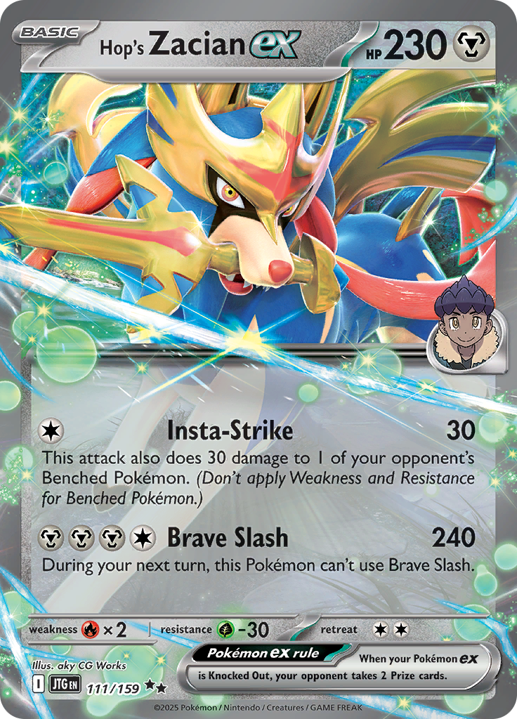 Hop's Zacian ex - #111/159 - Pokémon Scarlet & Violet - Journey Together