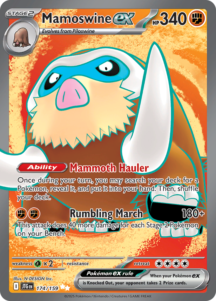 Mamoswine ex - #174/159 - Pokémon Scarlet & Violet - Journey Together