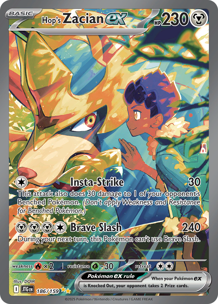Hop's Zacian ex - #186/159 - Pokémon Scarlet & Violet - Journey Together