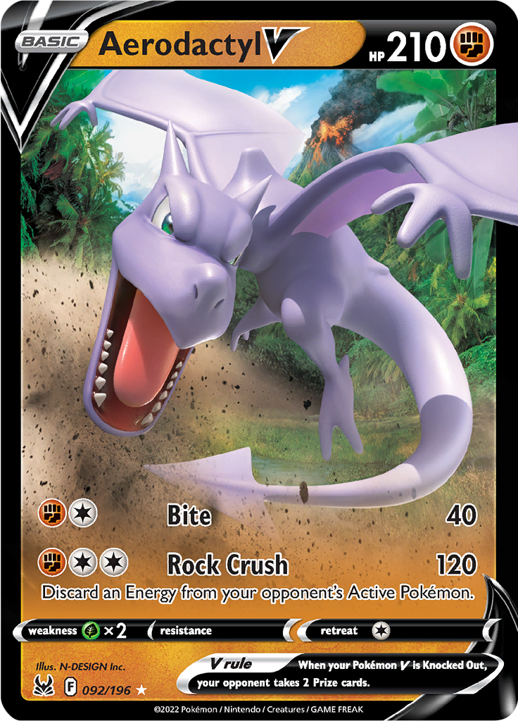 Aerodactyl - #92/196 - Pokémon Sword & Shield - Lost Origin