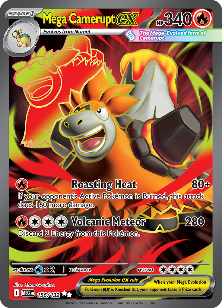 Mega Camerupt ex - #156/132 - Mega Evolution - Base