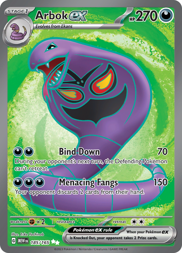 Arbok ex - #185/165 - Pokémon Scarlet & Violet - 151