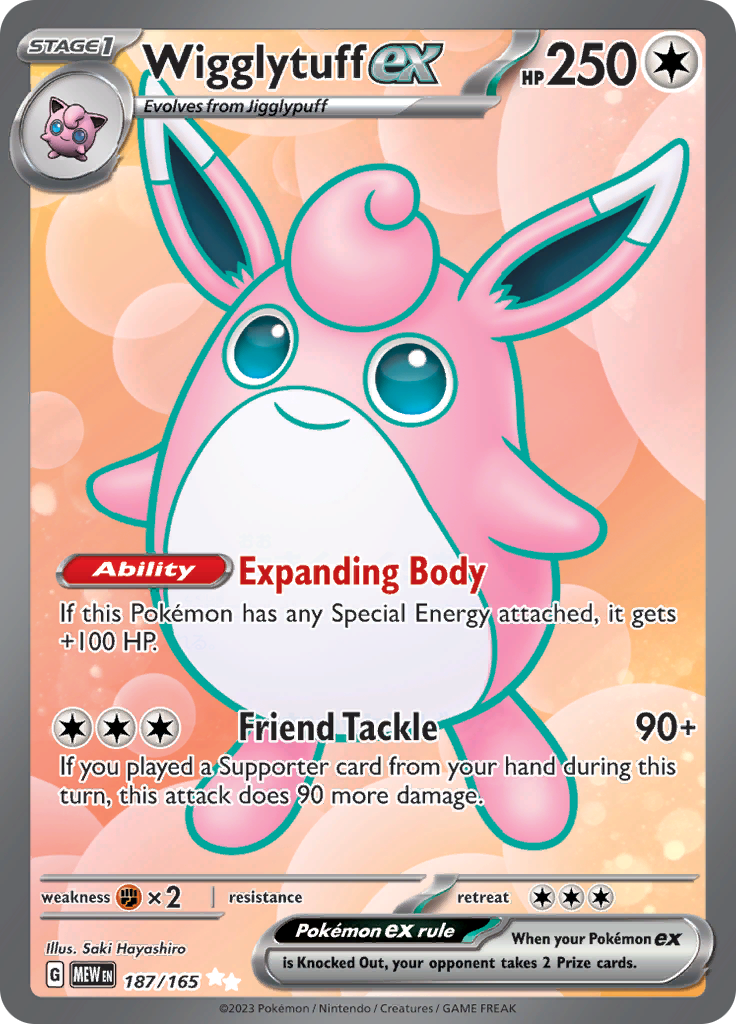 Wigglytuff ex - #187/165 - Pokémon Scarlet & Violet - 151