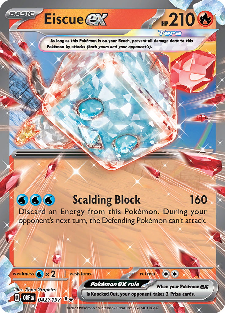 Eiscue ex - #42/197 - Pokémon Scarlet & Violet - Obsidian Flames