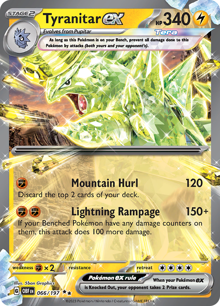 Tyranitar ex - #66/197 - Pokémon Scarlet & Violet - Obsidian Flames