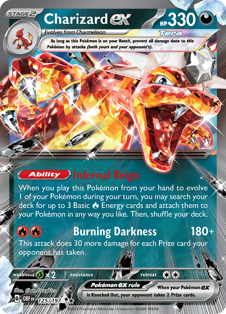 Charizard ex - #125/197 - Pokémon Scarlet & Violet - Obsidian Flames