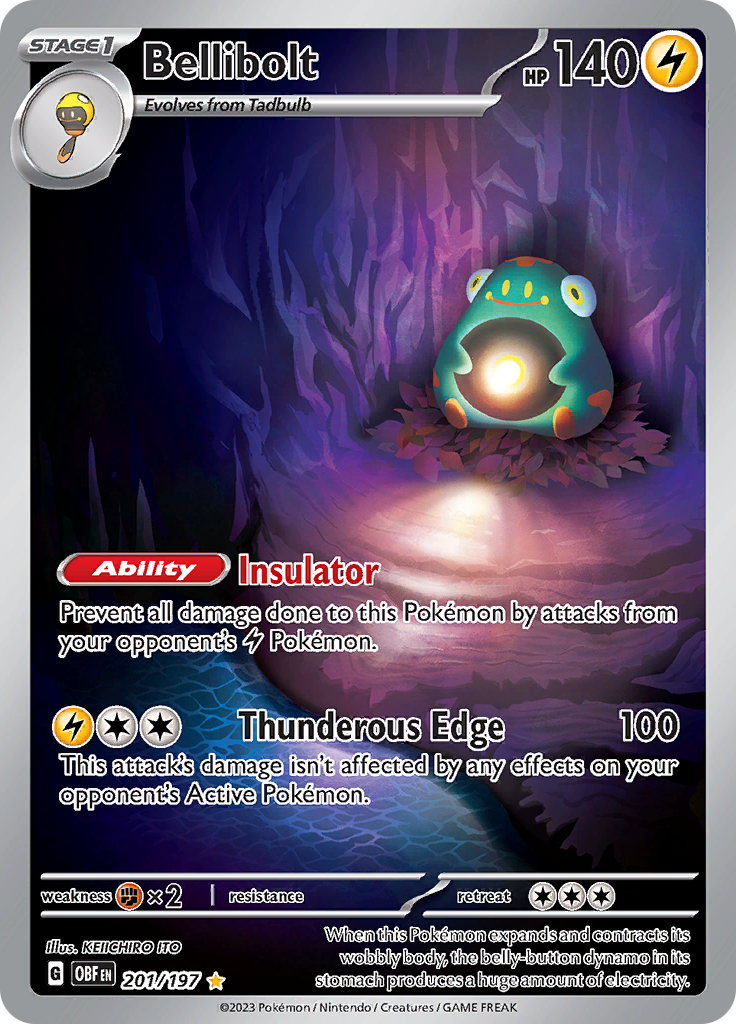 Bellibolt - #201/197 - Pokémon Scarlet & Violet - Obsidian Flames
