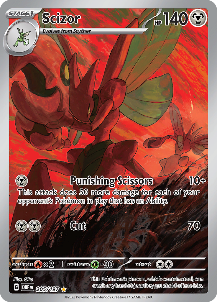 Scizor - #205/197 - Pokémon Scarlet & Violet - Obsidian Flames