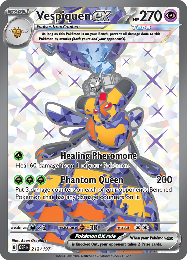 Vespiquen ex - #212/197 - Pokémon Scarlet & Violet - Obsidian Flames