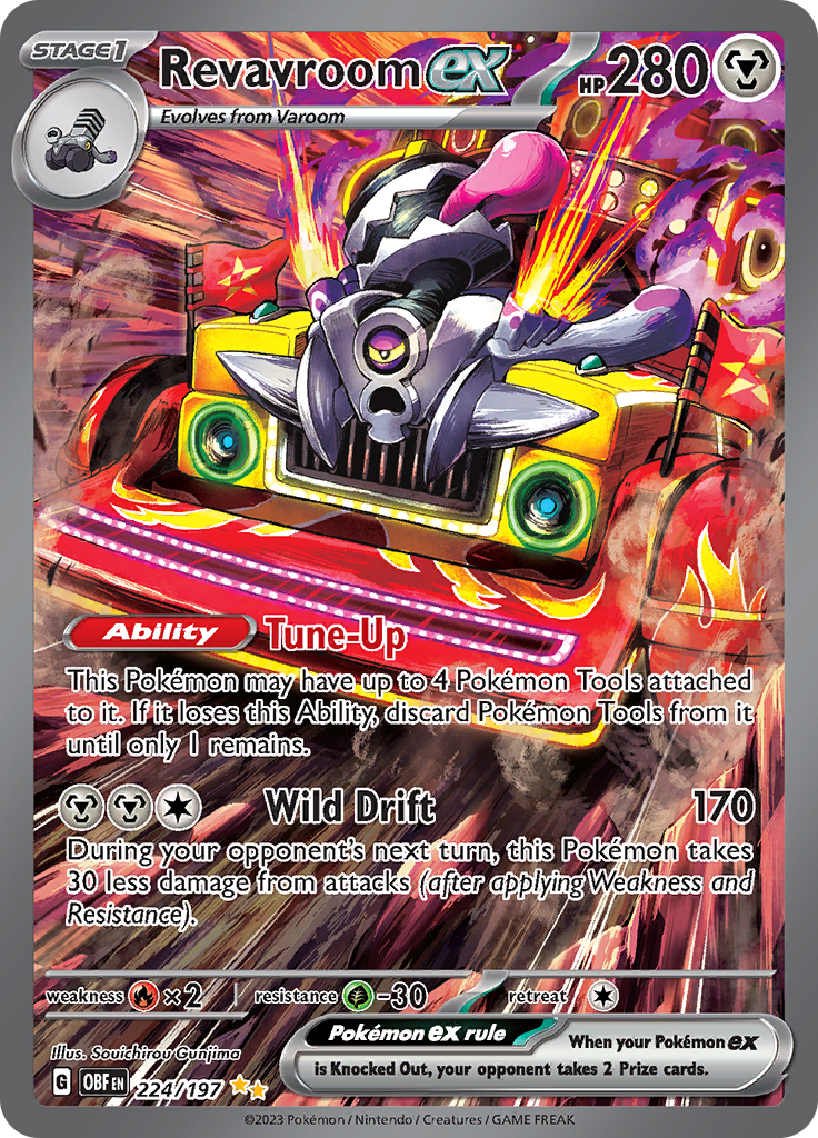 Revavroom ex - #224/197 - Pokémon Scarlet & Violet - Obsidian Flames