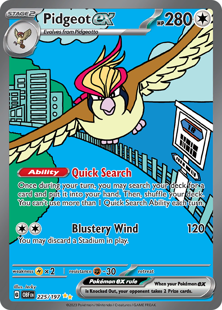 Pidgeot ex - #225/197 - Pokémon Scarlet & Violet - Obsidian Flames