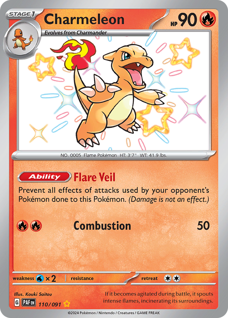Charmeleon - #110/91 - Pokémon Scarlet & Violet - Paldean Fates