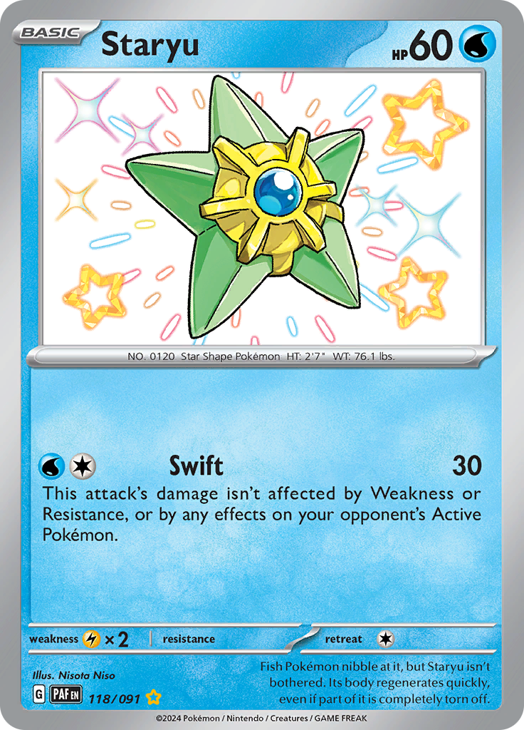 Staryu - #118/91 - Pokémon Scarlet & Violet - Paldean Fates
