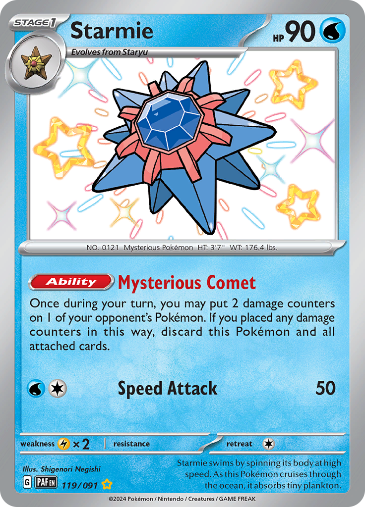 Starmie - #119/91 - Pokémon Scarlet & Violet - Paldean Fates