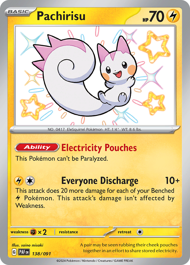 Pachirisu - #138/91 - Pokémon Scarlet & Violet - Paldean Fates