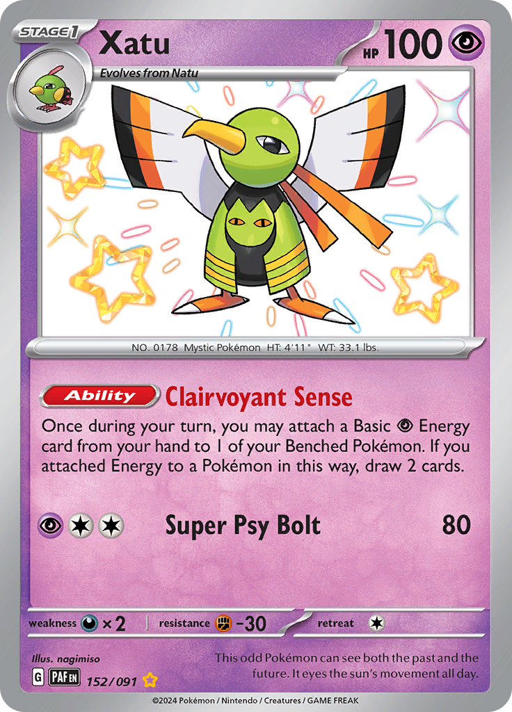Xatu - #152/91 - Pokémon Scarlet & Violet - Paldean Fates