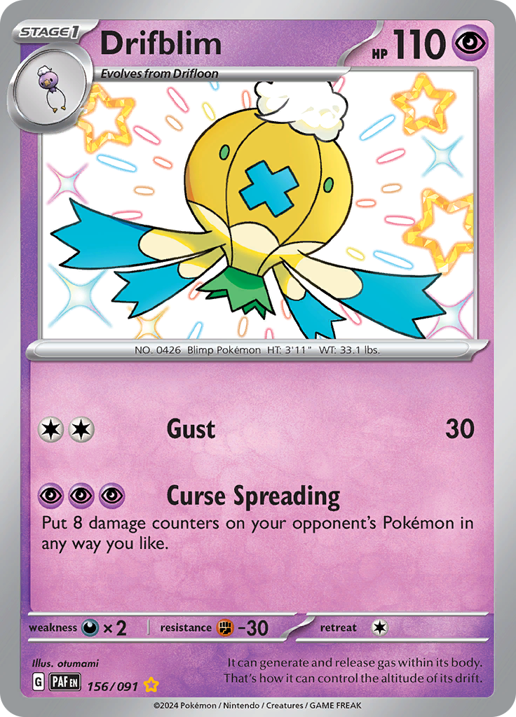 Drifblim - #156/91 - Pokémon Scarlet & Violet - Paldean Fates