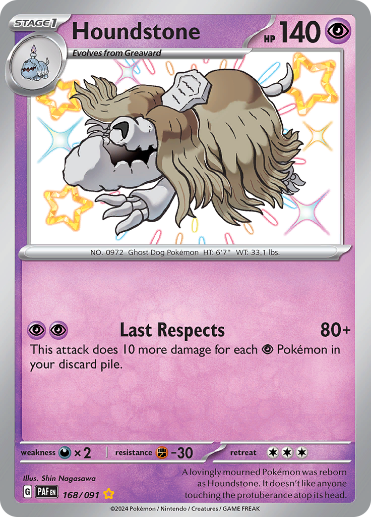 Houndstone - #168/91 - Pokémon Scarlet & Violet - Paldean Fates