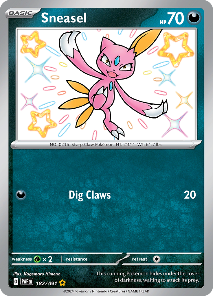 Sneasel - #182/91 - Pokémon Scarlet & Violet - Paldean Fates