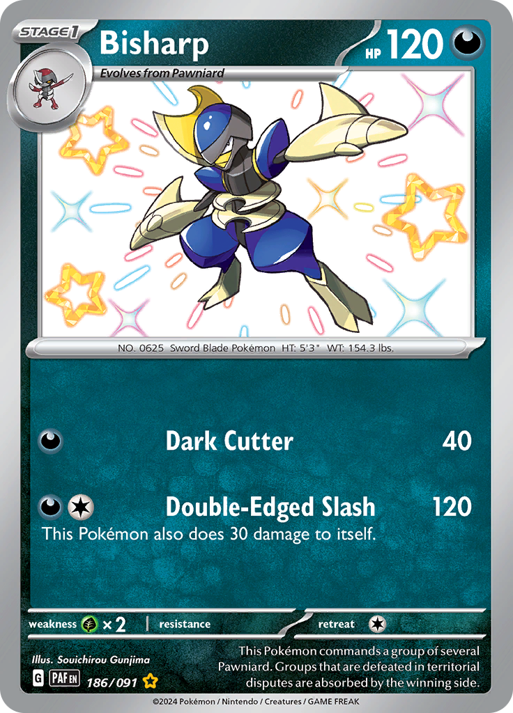 Bisharp - #186/91 - Pokémon Scarlet & Violet - Paldean Fates