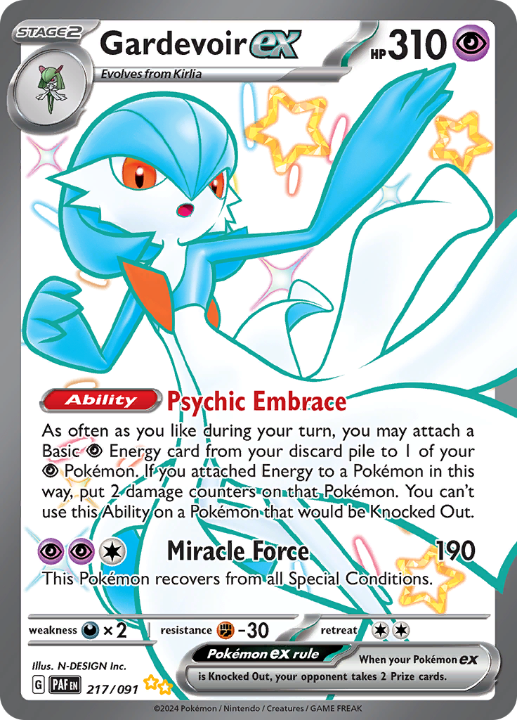 Gardevoir ex - #217/91 - Pokémon Scarlet & Violet - Paldean Fates