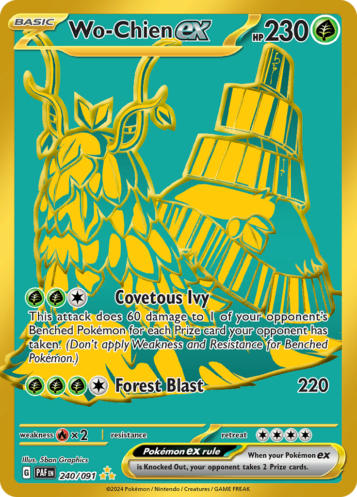 Wo-Chien ex - #240/91 - Pokémon Scarlet & Violet - Paldean Fates