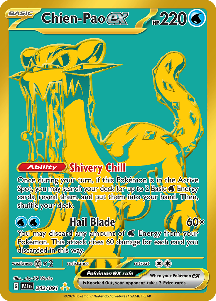 Chien-Pao ex - #242/91 - Pokémon Scarlet & Violet - Paldean Fates