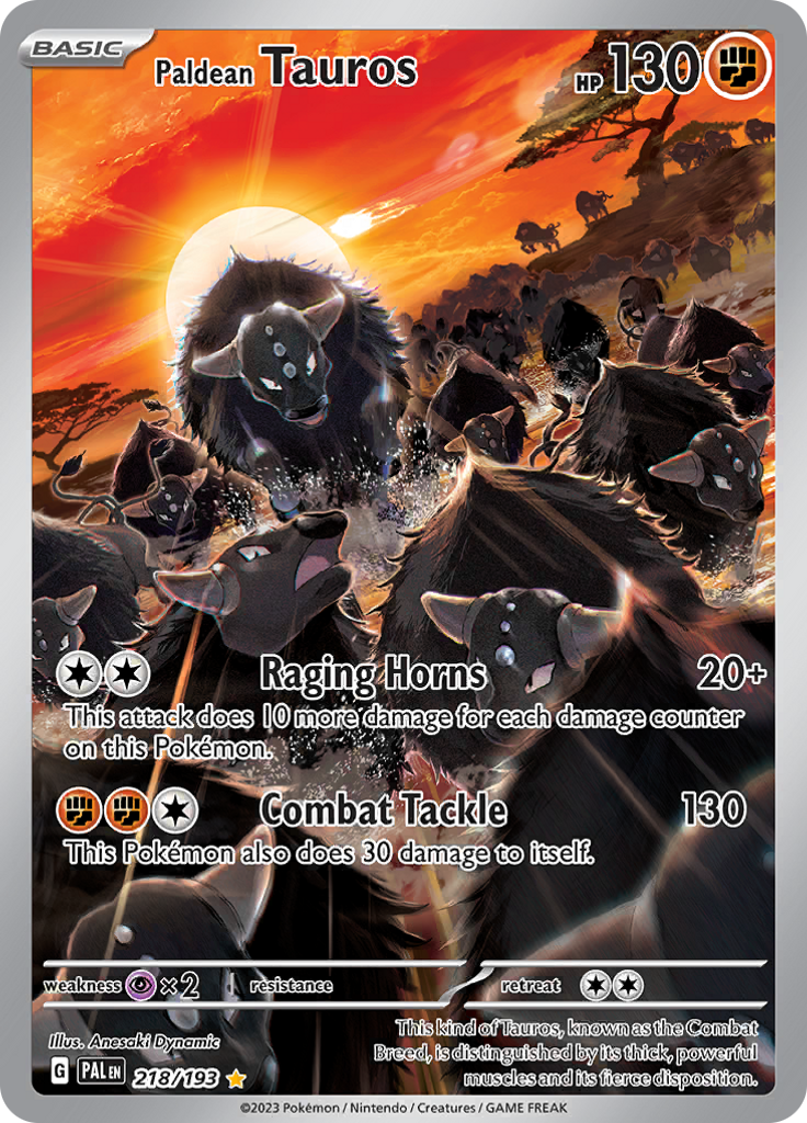 Paldean Tauros - #218/193 - Pokémon Scarlet & Violet - Paldea Evolved