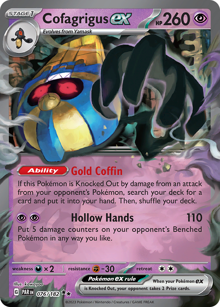 Cofagrigus ex - #76/182 - Pokémon Scarlet & Violet - Paradox Rift
