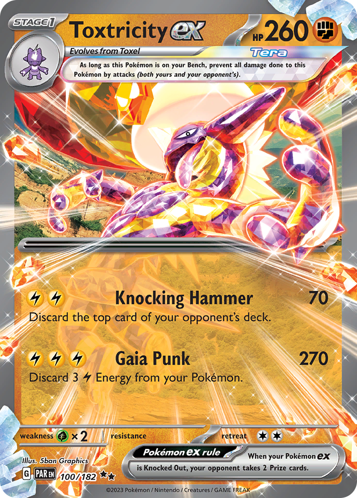Toxtricity ex - #100/182 - Pokémon Scarlet & Violet - Paradox Rift