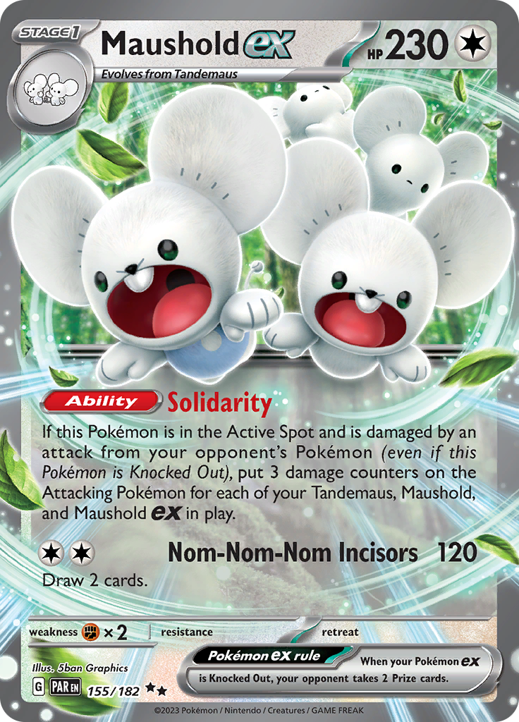 Maushold ex - #155/182 - Pokémon Scarlet & Violet - Paradox Rift