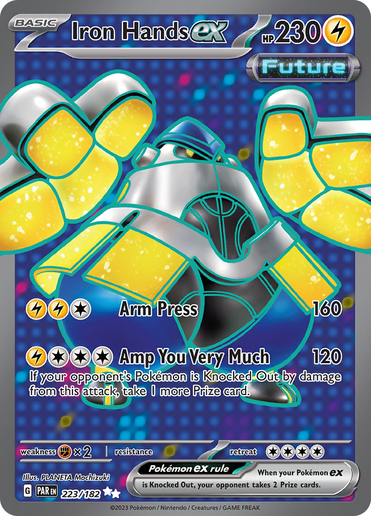 Iron Hands ex - #223/182 - Pokémon Scarlet & Violet - Paradox Rift