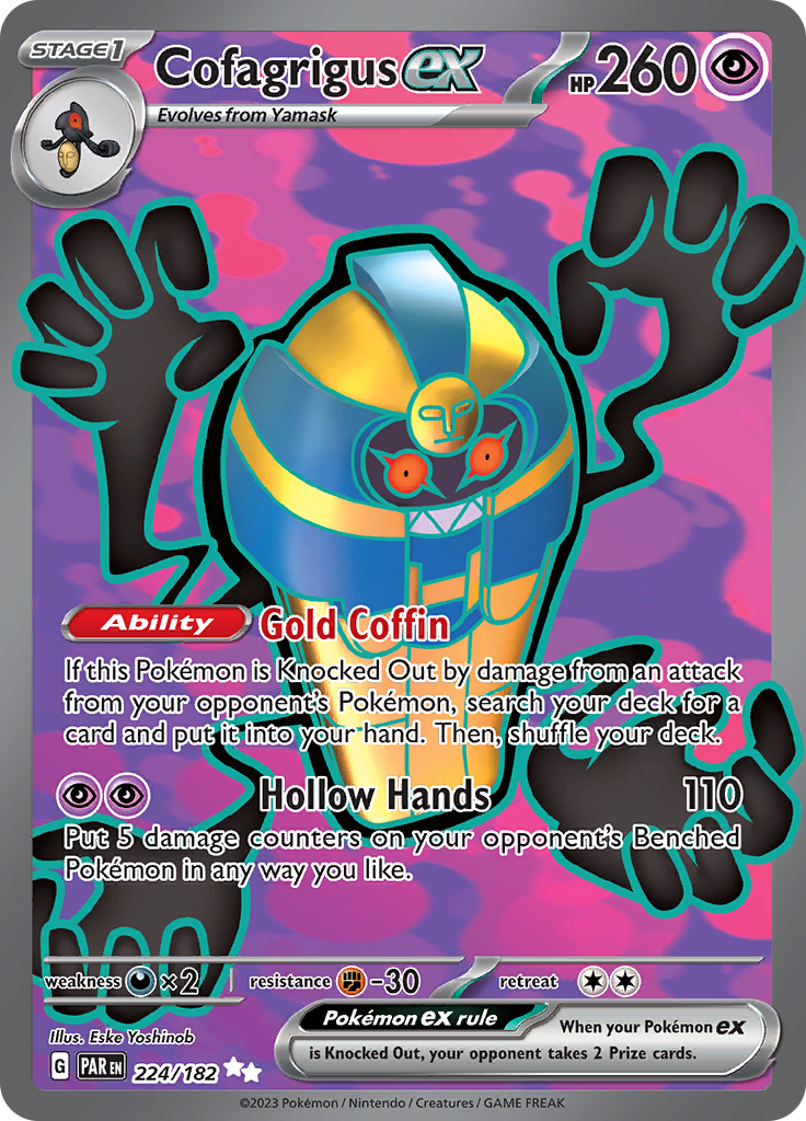 Cofagrigus ex - #224/182 - Pokémon Scarlet & Violet - Paradox Rift