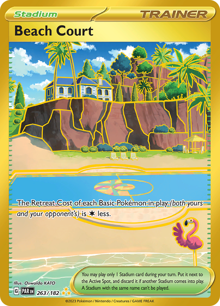 Beach Court - #263/182 - Pokémon Scarlet & Violet - Paradox Rift