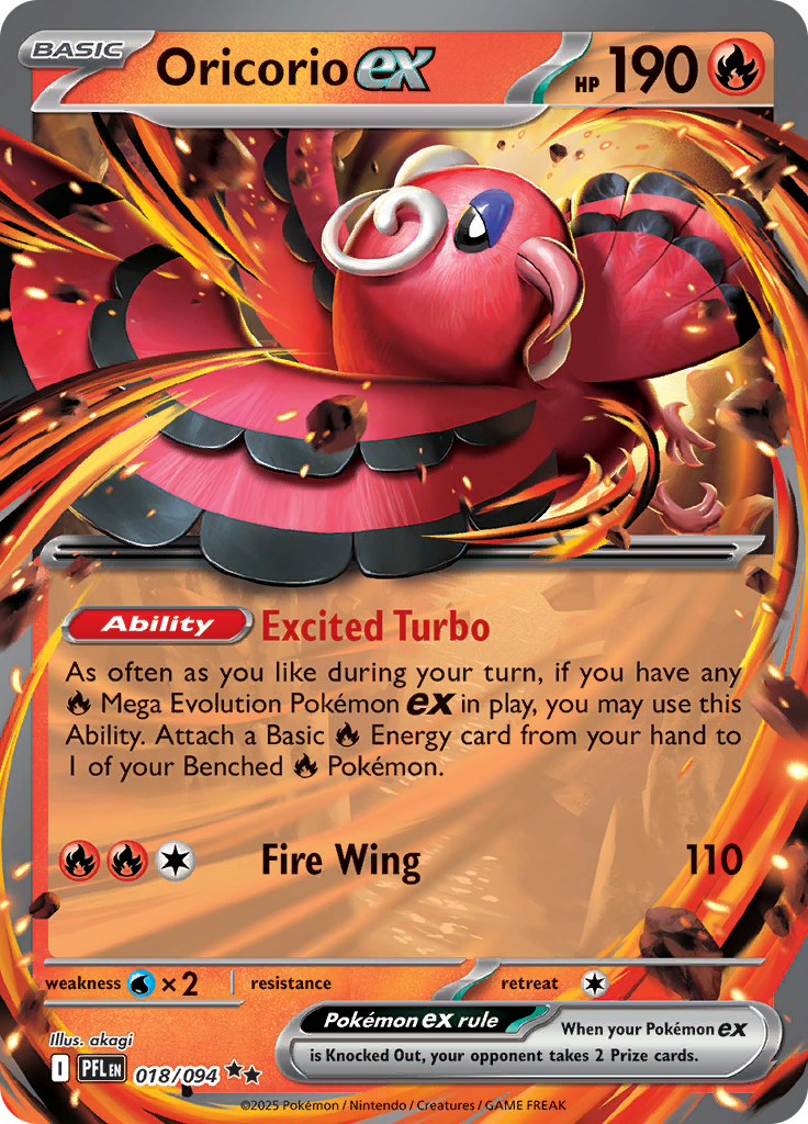 Oricorio ex - #018/094 - Pokémon Mega Evolution - Phantasmal Flames