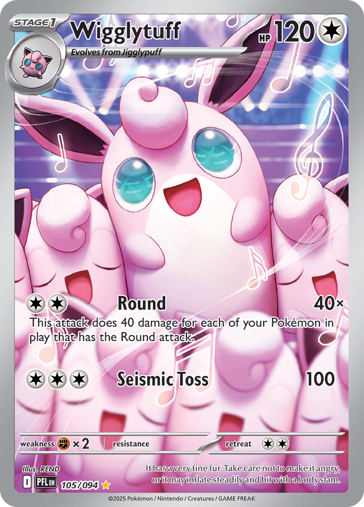 Wiggglytuff - #105/094 - Pokémon Mega Evolution - Phantasmal Flames