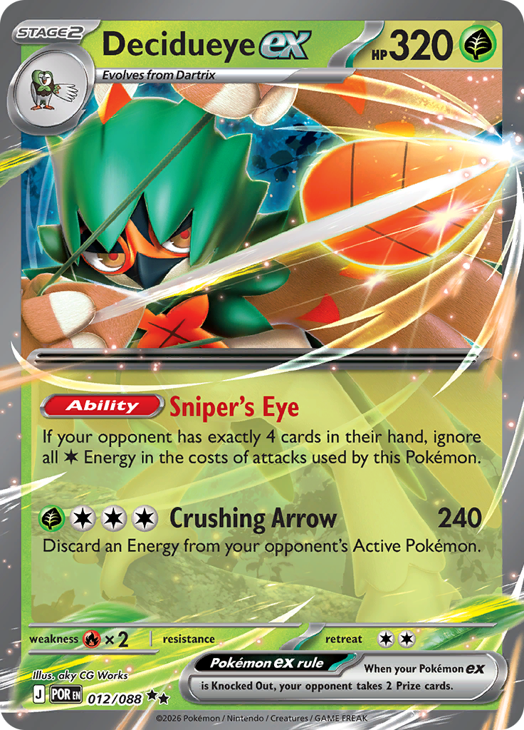 Decidueye ex - #012/088 - Pokémon Mega Evolution - Perfect Order