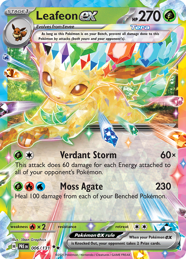 Leafeon ex - #6/131 - Pokémon Scarlet & Violet - Prismatic Evolution