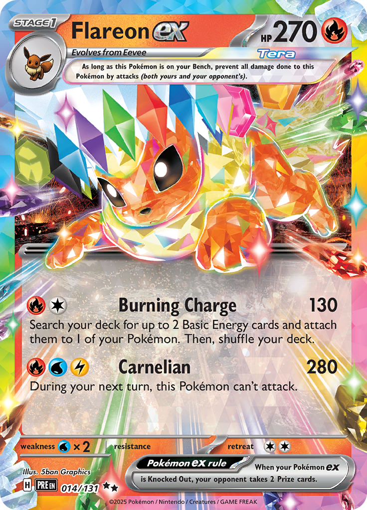 Flareon ex - #14/131 - Pokémon Scarlet & Violet - Prismatic Evolution