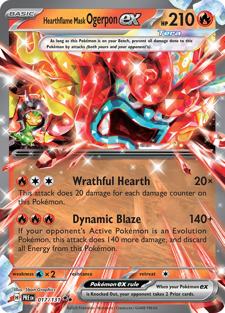 Hearthflame Mask Ogerpon ex - #17/131 - Pokémon Scarlet & Violet - Prismatic Evolution