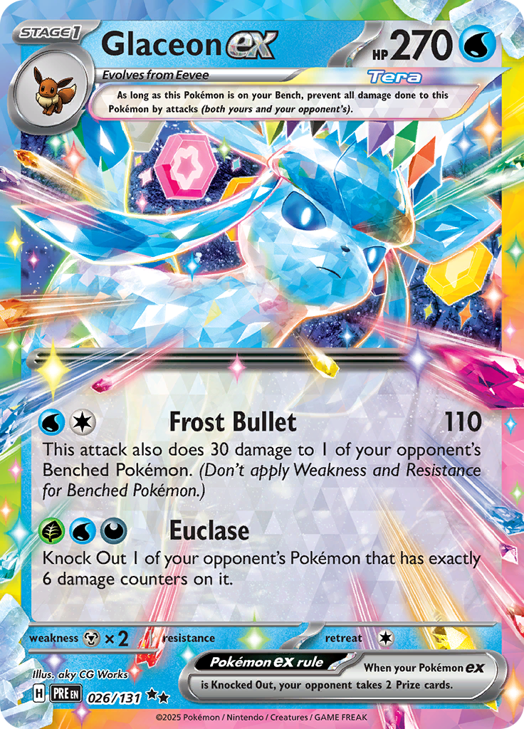 Glaceon ex - #26/131 - Pokémon Scarlet & Violet - Prismatic Evolution