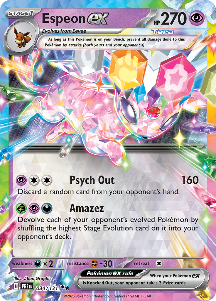 Espeon ex - #34/131 - Pokémon Scarlet & Violet - Prismatic Evolution