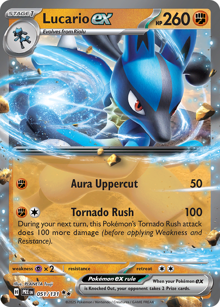 Lucario ex - #51/131 - Pokémon Scarlet & Violet - Prismatic Evolution