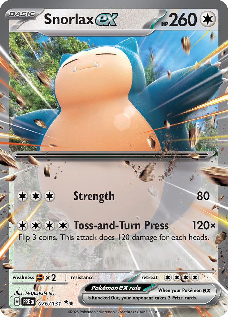 Snorlax ex - #76/131 - Pokémon Scarlet & Violet - Prismatic Evolution