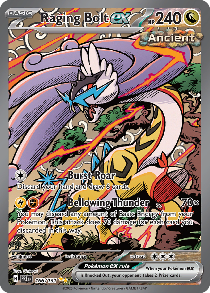 Raging Bolt ex - #166/131 - Pokémon Scarlet & Violet - Prismatic Evolution