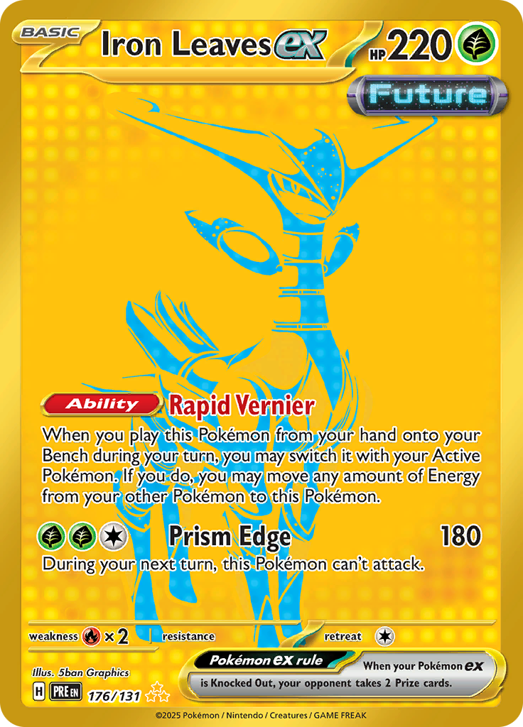 Iron Leaves ex - #176/131 - Pokémon Scarlet & Violet - Prismatic Evolution