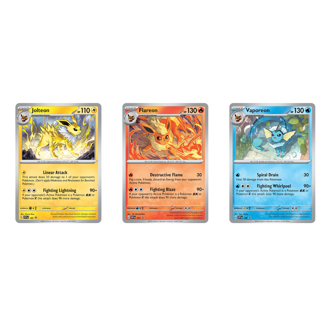 Flareon & Vaporeon & Jolteon - #SVP167-SVP169 - Pokémon: Scarlet & Violet Promo